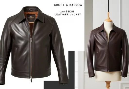 Croft And Barrow Lambskin Leather Jacket