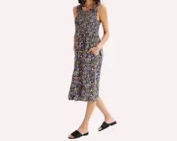 Women's Croft & Barrow® Smocked Swing Midi Dress