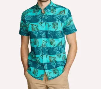 Men's Eddie Bauer Baja Print Short Sleeve Button-Down Shirt