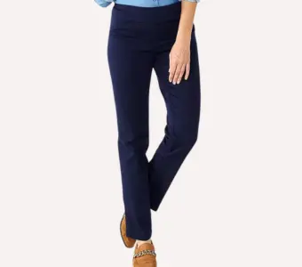 Women's Croft & Barrow® Effortless Stretch Pull-On Straight-Leg Pants